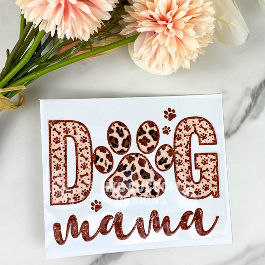 Dog Mama (sparkle) | 4" UV DTF Decal