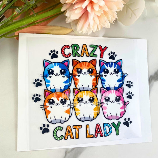 Crazy Cat Lady | 4" UV DTF Decal