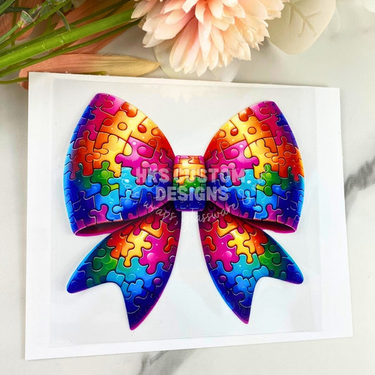 Autism Bow | 4" UV DTF Decal