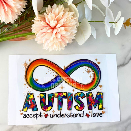 Autism Accept Understand Love | 4" UV DTF Decal