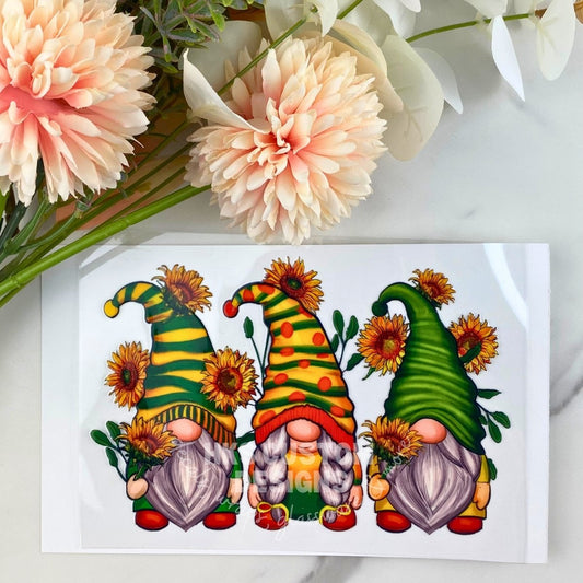 Sunflower Gnome | 4" UV DTF Decal