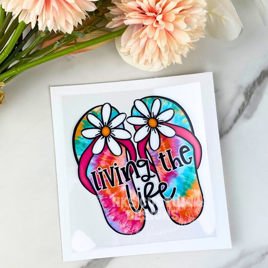 Living the Life | 4" UV DTF Decal