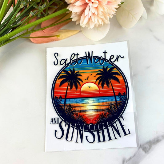 Salt Water and Sunshine | 4" UV DTF Decal
