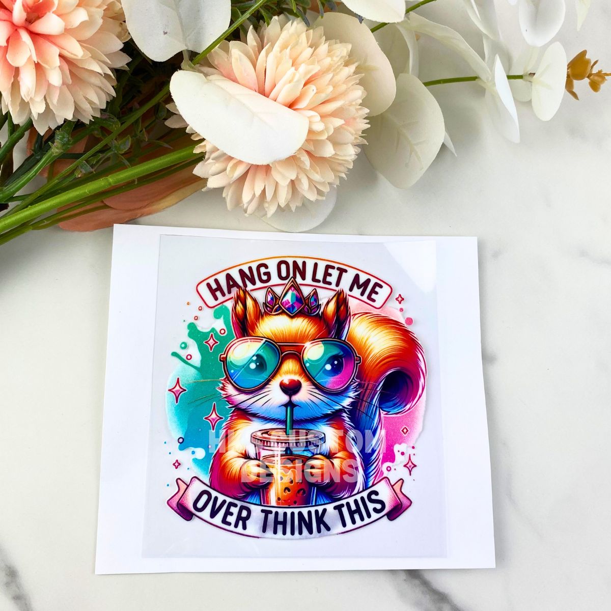 Overthink This Squirrel | 4" UV DTF Decal