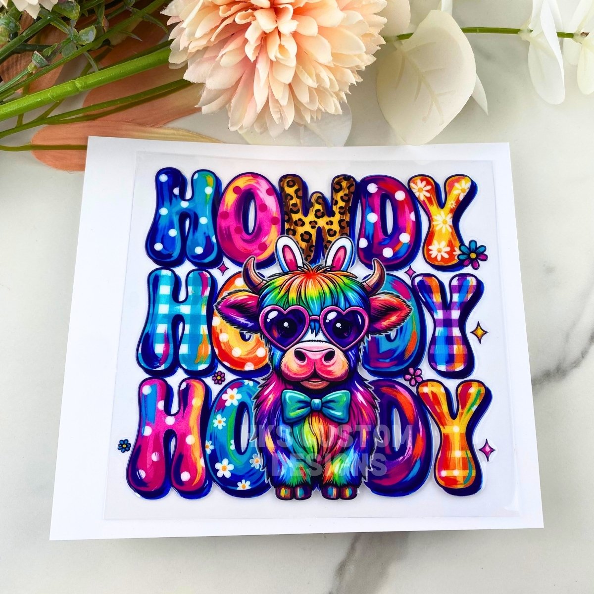 Howdy Cow | 4" UV DTF Decal
