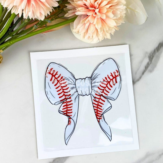 Baseball Bow | 4" UV DTF Decal