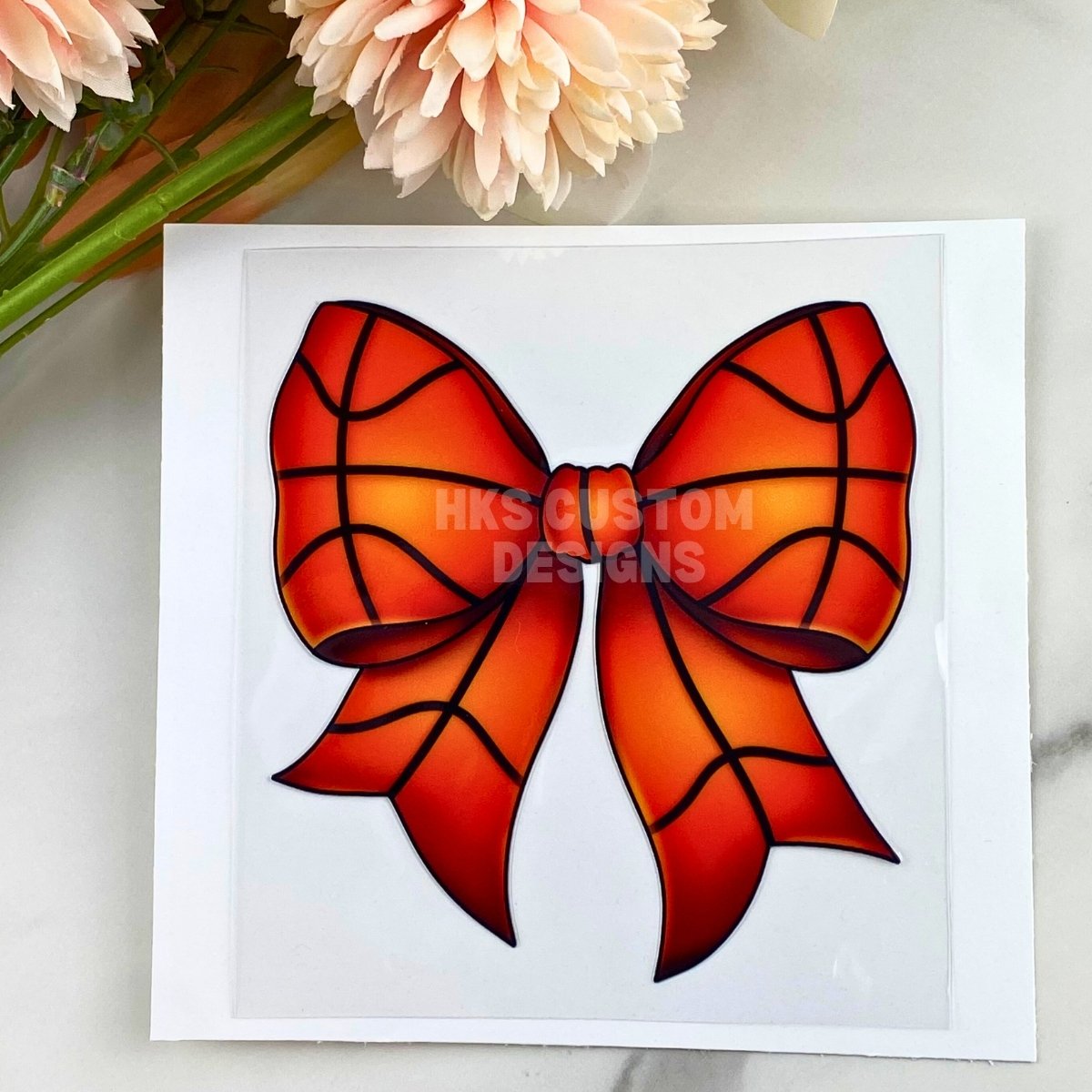 Basketball Bow | 4" UV DTF Decal