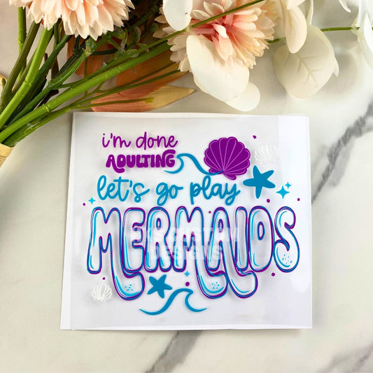 Play Mermaids | 4" UV DTF Decal