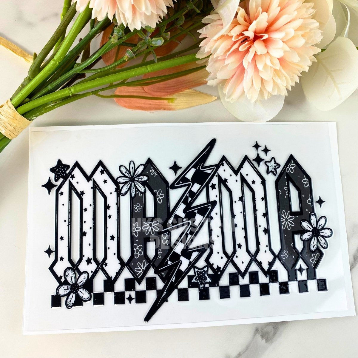 Mama Black and White | 4" UV DTF Decal