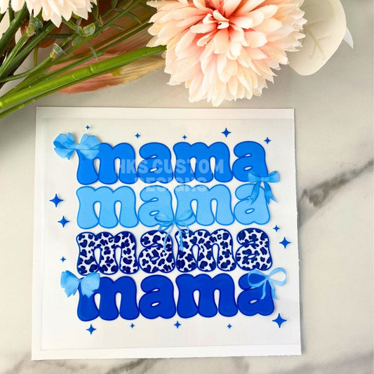 Blue Mama | 4" UV DTF Decal