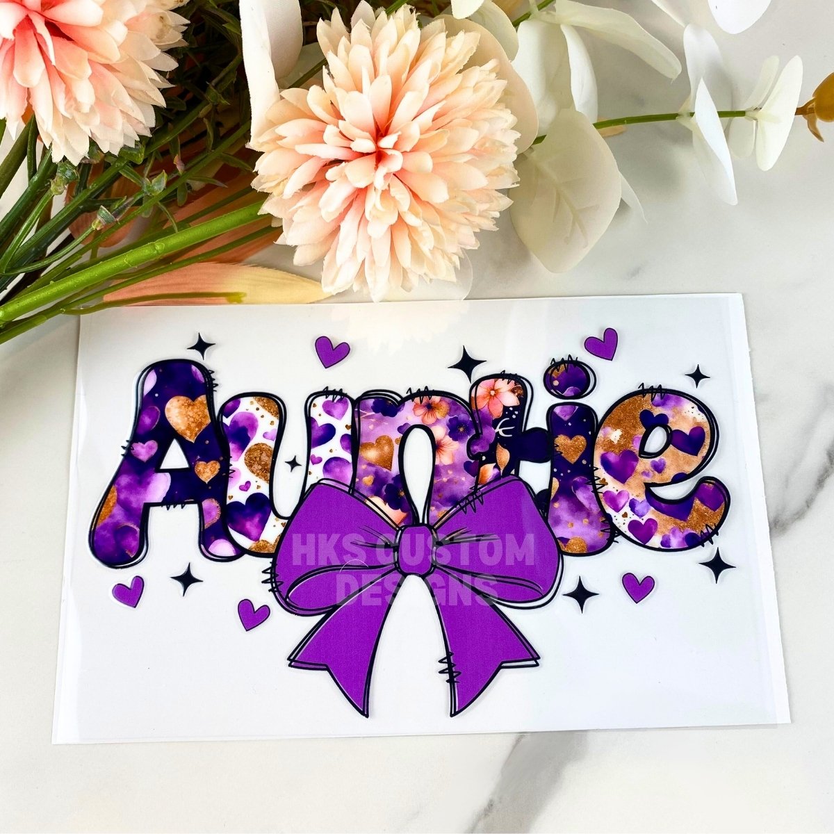 Auntie (purple) | 4" UV DTF Decal