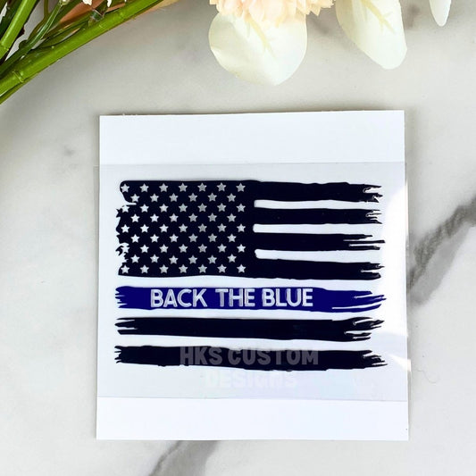 Back the Blue (flag) | 4" UV DTF Decal