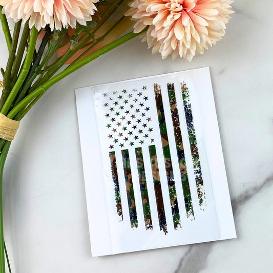 Camo Flag | 4" UV DTF Decal