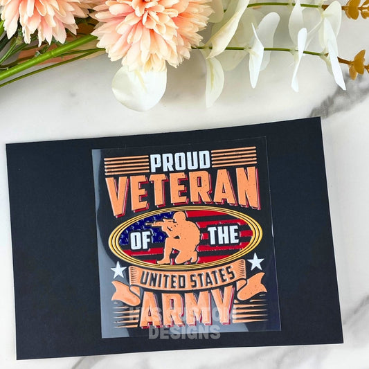 Army Veteran | 4" UV DTF Decal