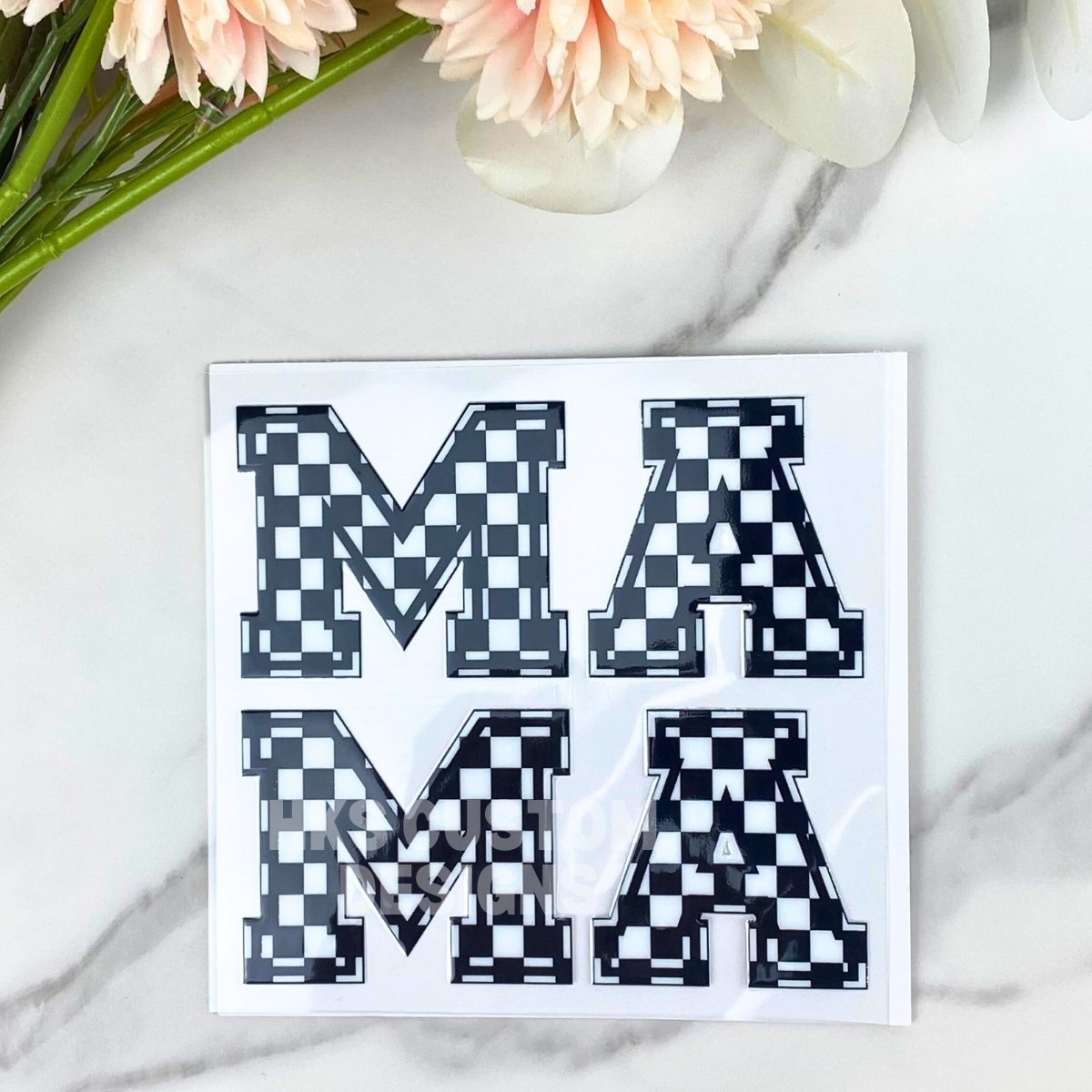 MAMA (checkered) | 4" UV DTF Decal