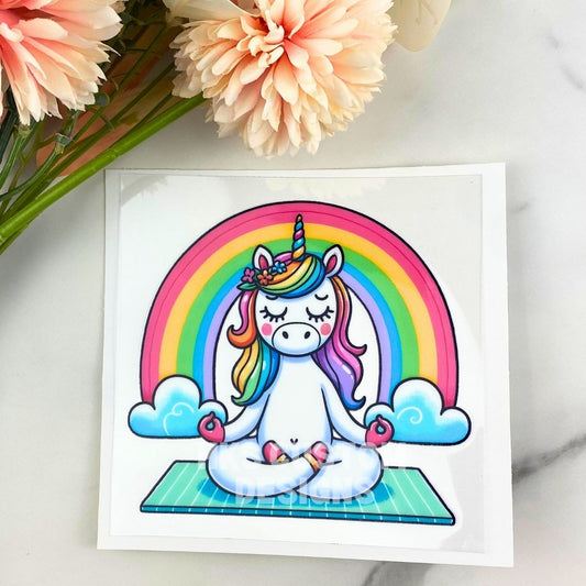 Yoga Unicorn1 | 4" UV DTF Decal