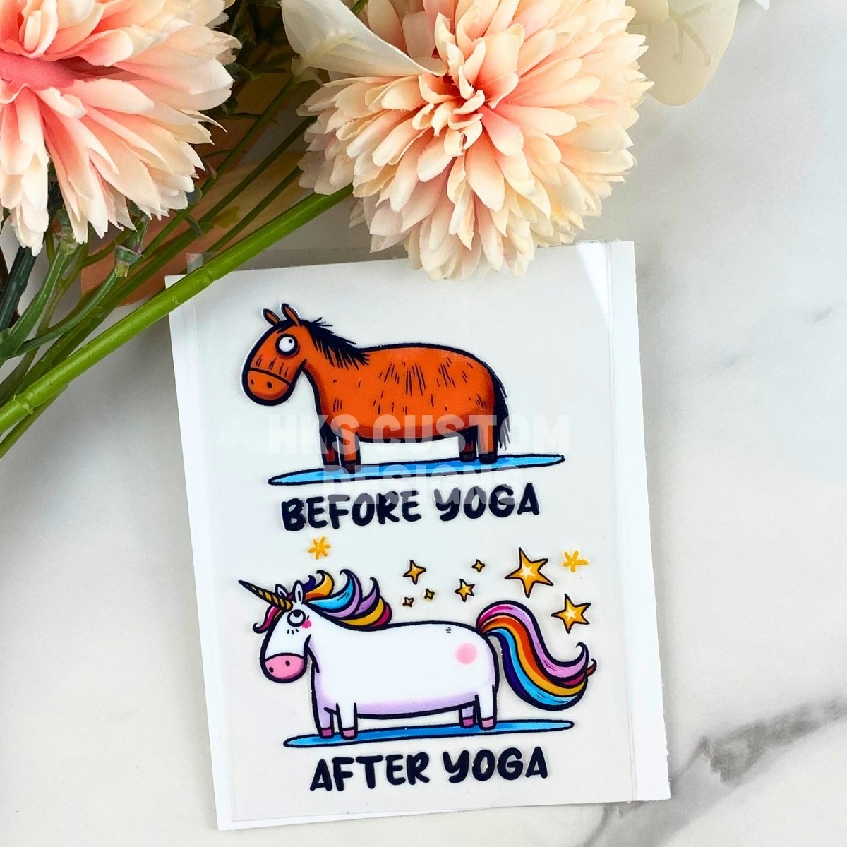 Yoga Unicorn2 | 4" UV DTF Decal
