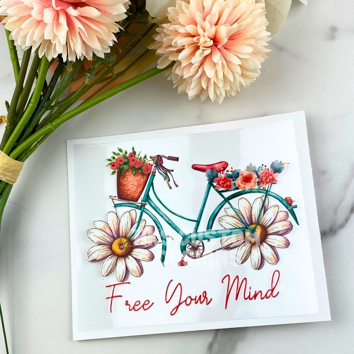 Free your mind (bike) | 4" UV DTF Decal