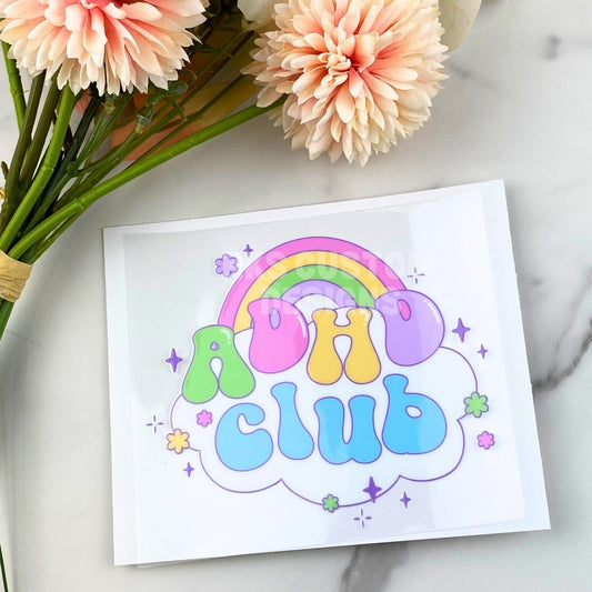 ADHD Club | 4" UV DTF Decal