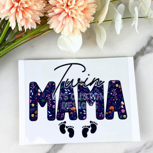 Twin Mama | 4" UV DTF Decal