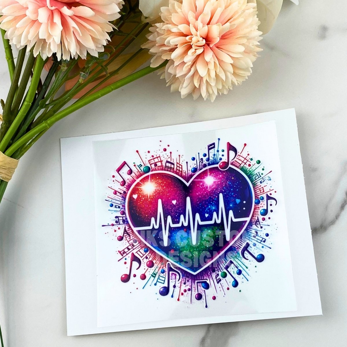 Music (heart) | 4" UV DTF Decal