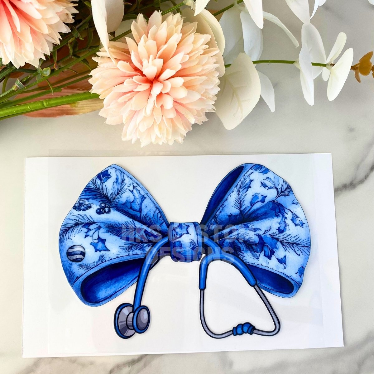 Stethoscope Bow | 4" UV DTF Decal