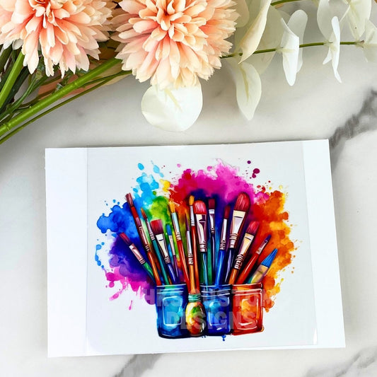 Paint Brushes | 4" UV DTF Decal