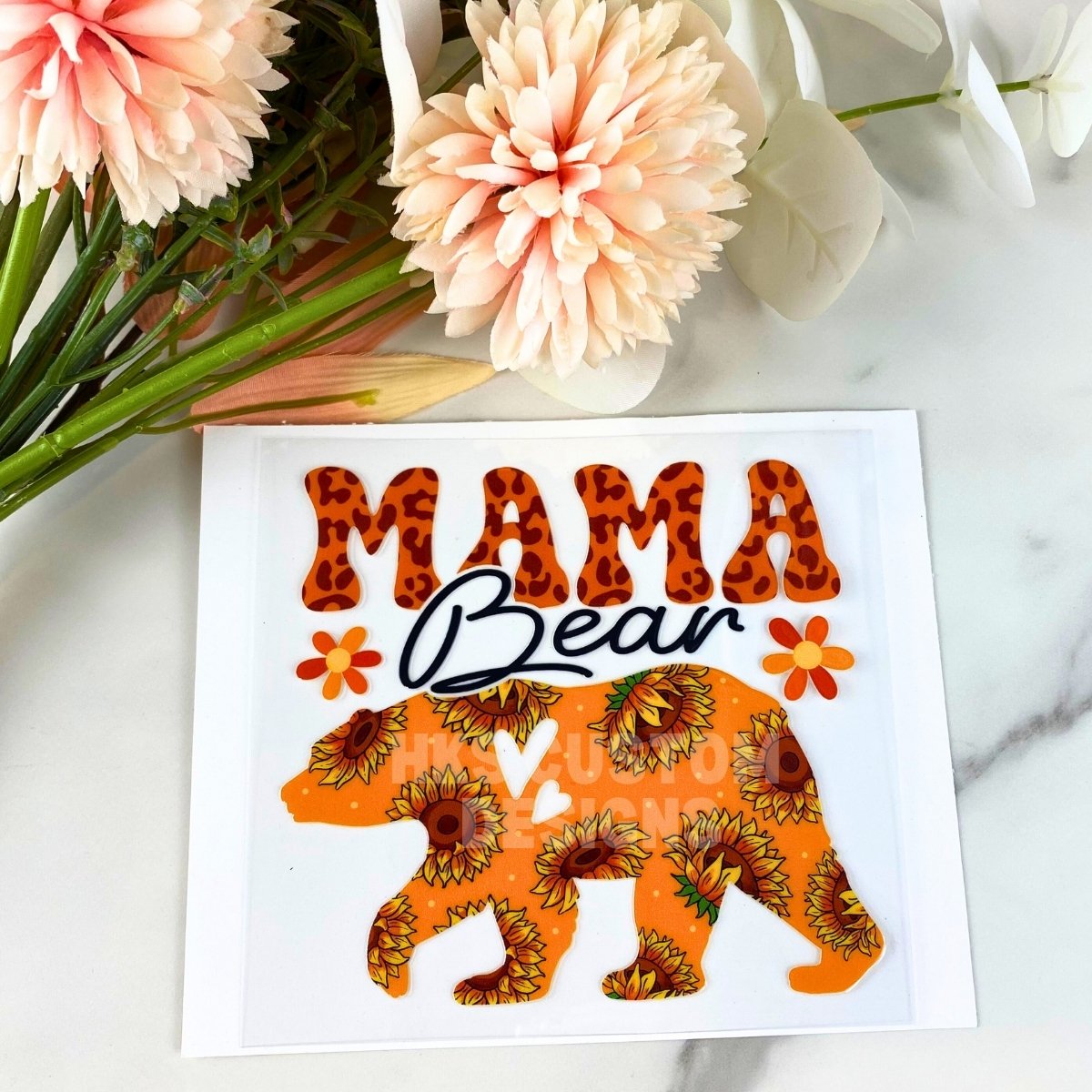 Mama Bear Sunflower | 4" UV DTF Decal