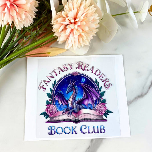 Fantasy Readers Book Club | 4" UV DTF Decal