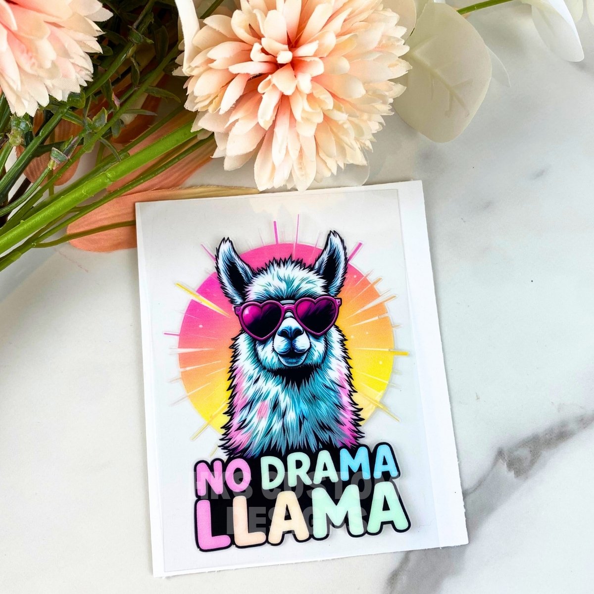 No Drama Llama | 4" UV DTF Decal