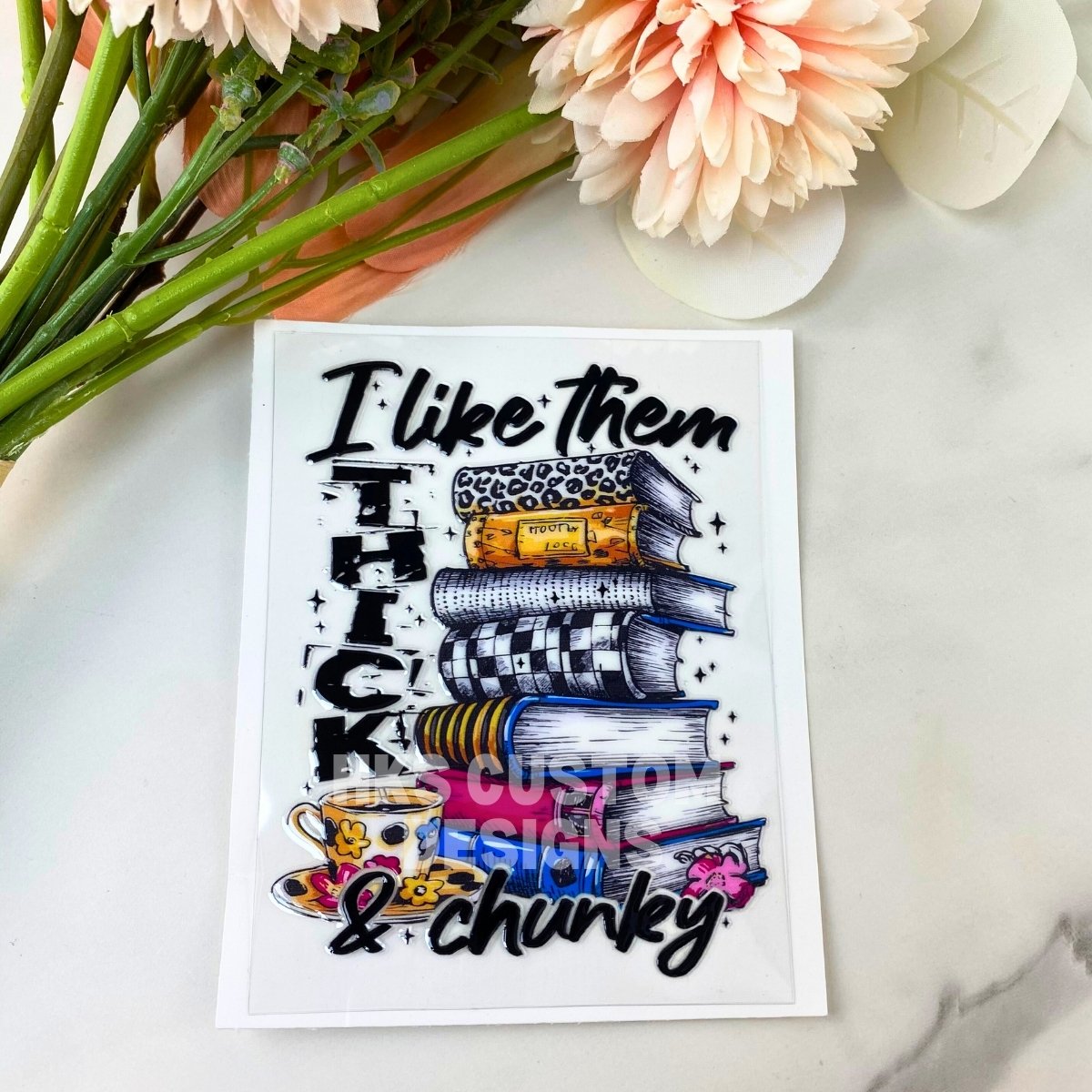 Thick and Chunky Books | 4" UV DTF Decal