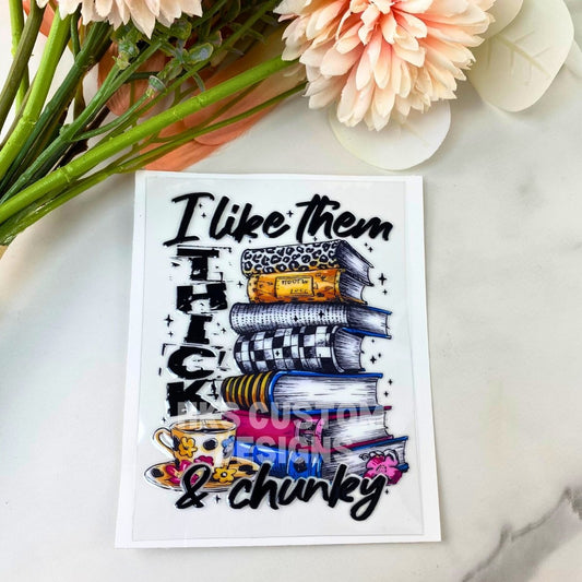 Thick and Chunky Books | 4" UV DTF Decal