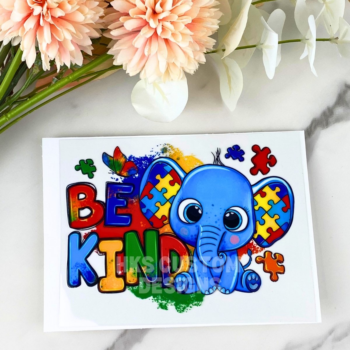 Be kind (Autism Awareness) | 4" UV DTF Decal