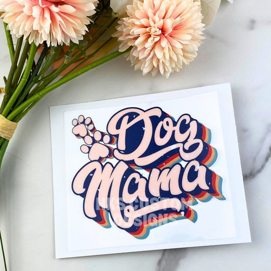 Dog Mama (Retro) | 4" UV DTF Decal