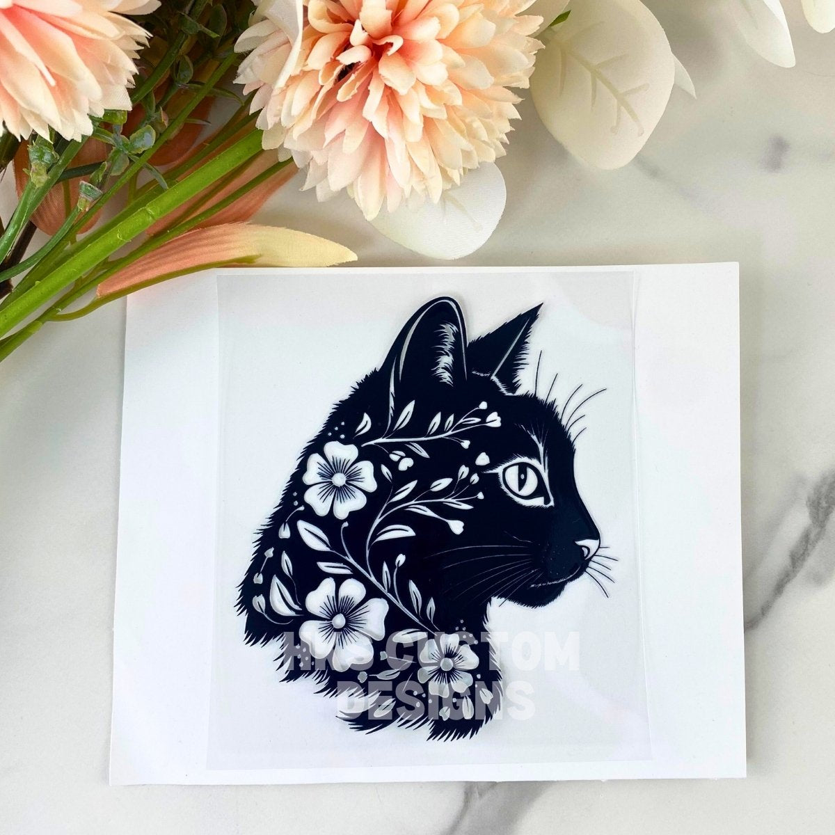 Flower Cat | 4" UV DTF Decal