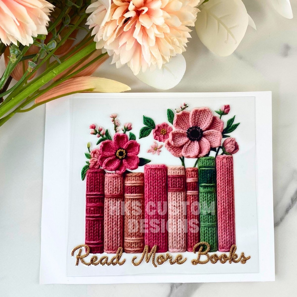 Read More Books Faux Yarn | 4" UV DTF Decal