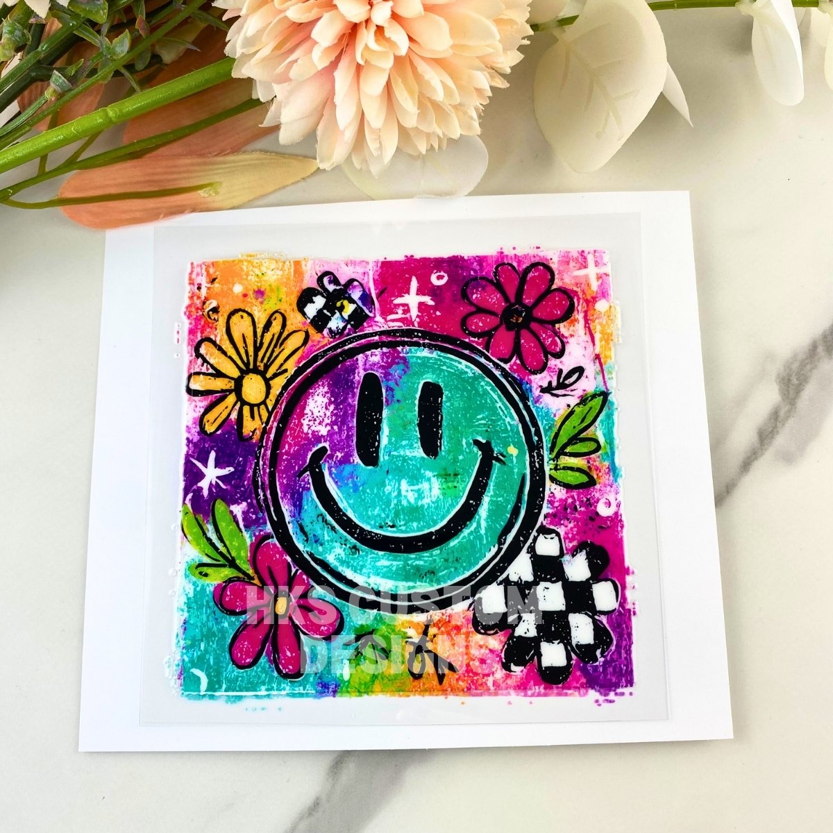 Happy Floral | 4" UV DTF Decal