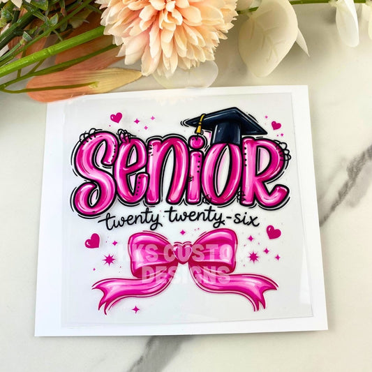 Senior 2026 - 1 | 4" UV DTF Decal