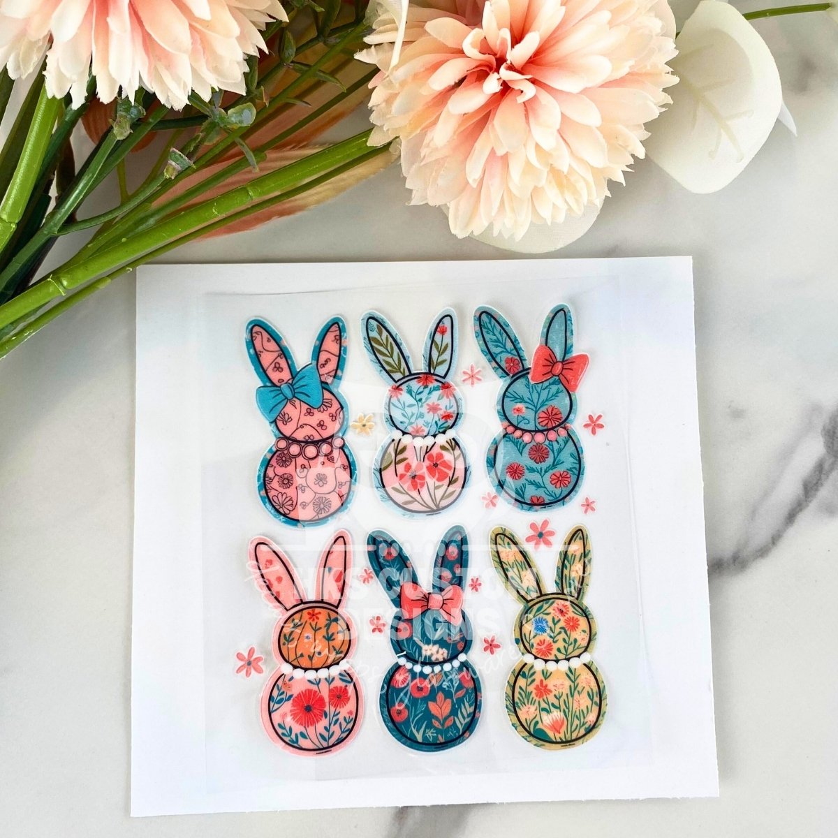 Six Bunnies | 4" UV DTF Decal