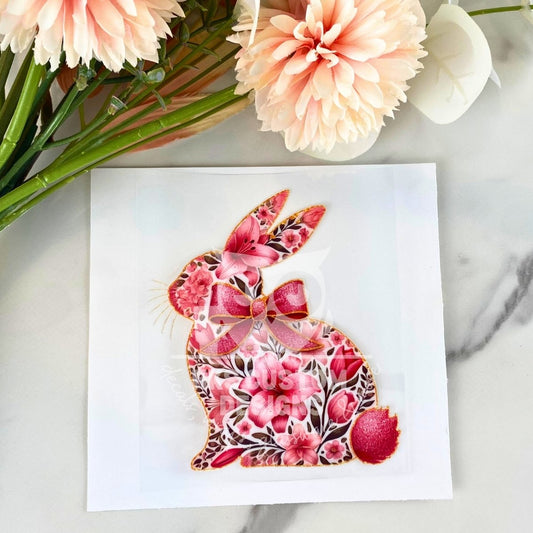 Flower Bunny3 | 4" UV DTF Decal