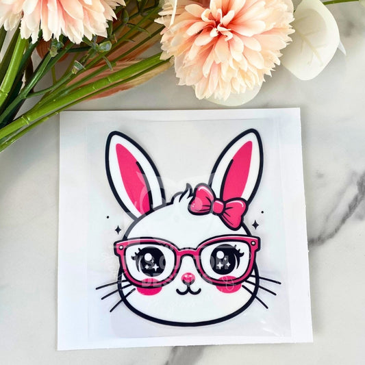 Bunny with Glasses | 4" UV DTF Decal