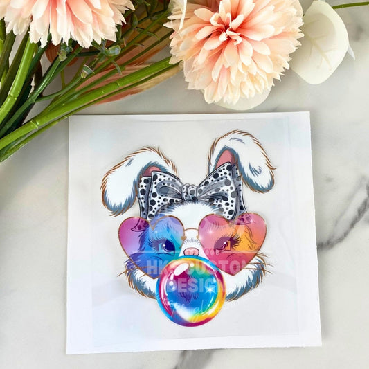 Bubblegum Bunny | 4" UV DTF Decal