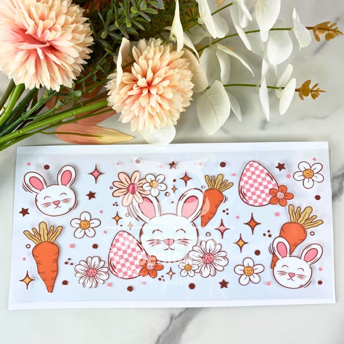Bunny and Carrot | 16 oz UV DTF Wrap
