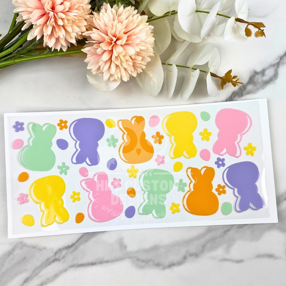 Large Bunnies | 16 oz UV DTF Wrap