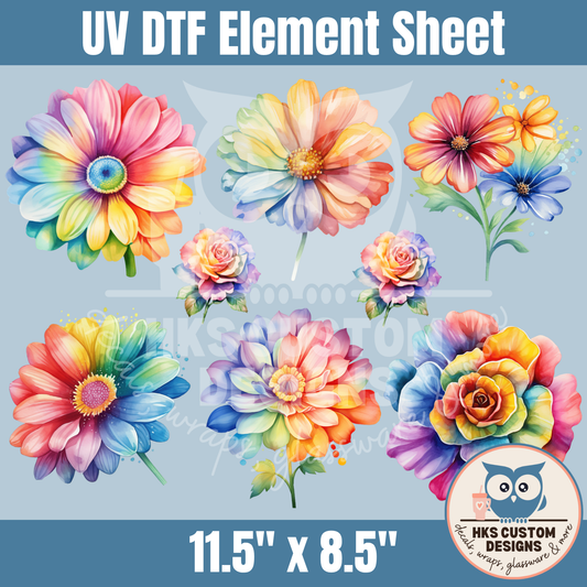 Rainbow Floral | Element Sheet