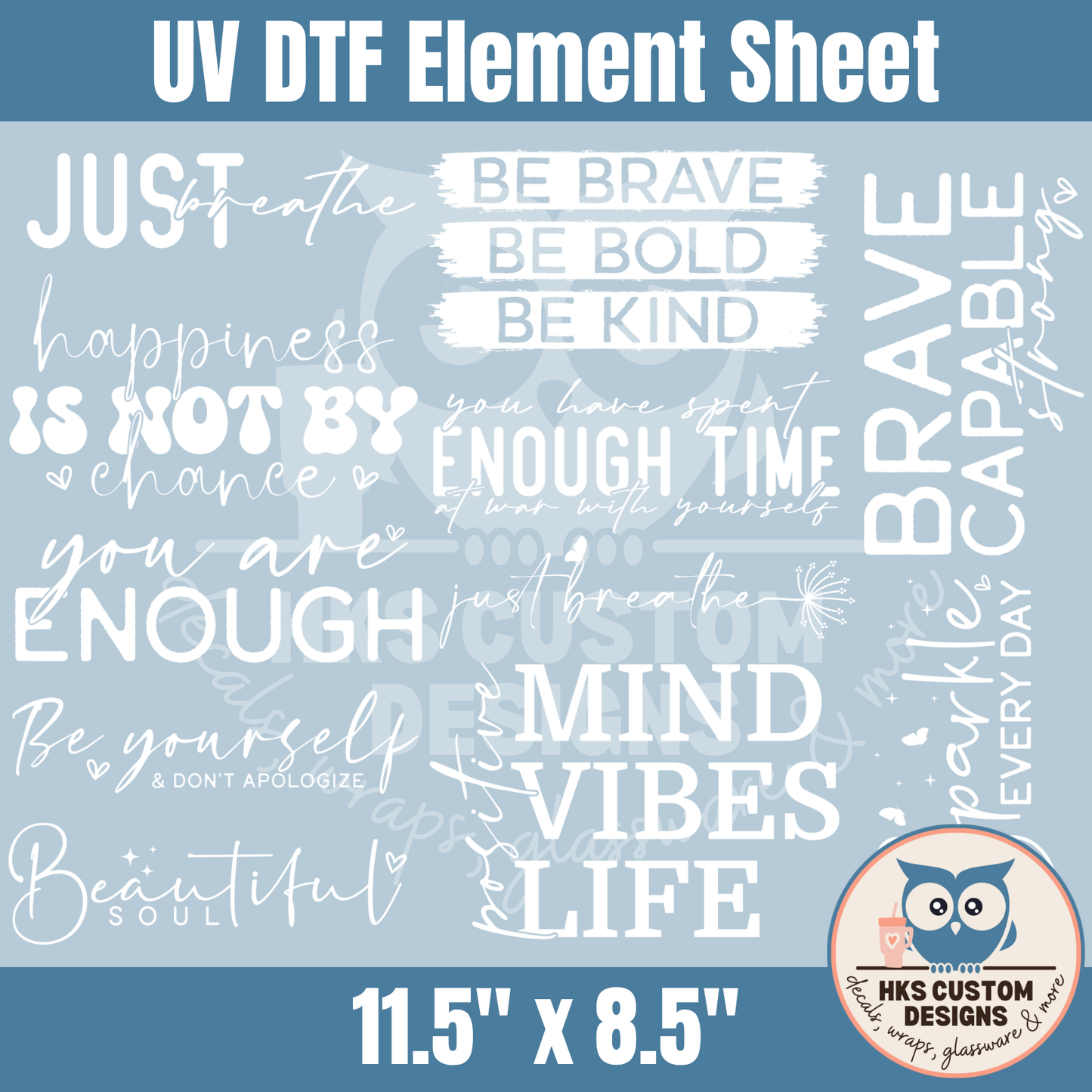 Positive Quotes White | Element Sheet
