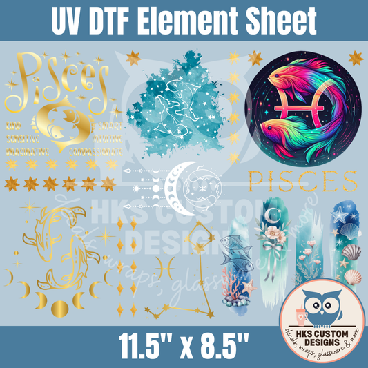 Pisces Zodiac | Element Sheet