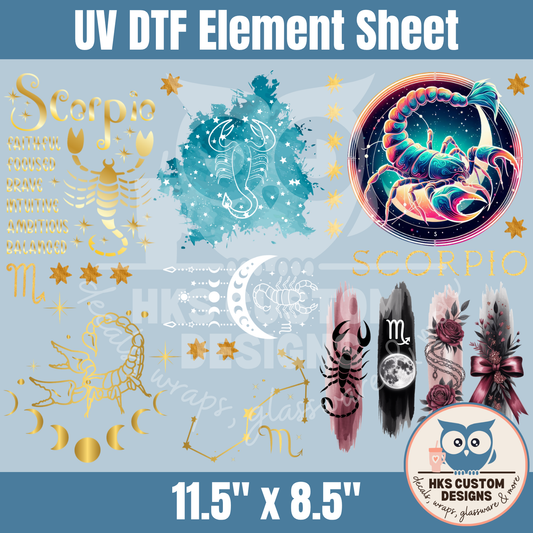 Scorpio Zodiac | Element Sheet