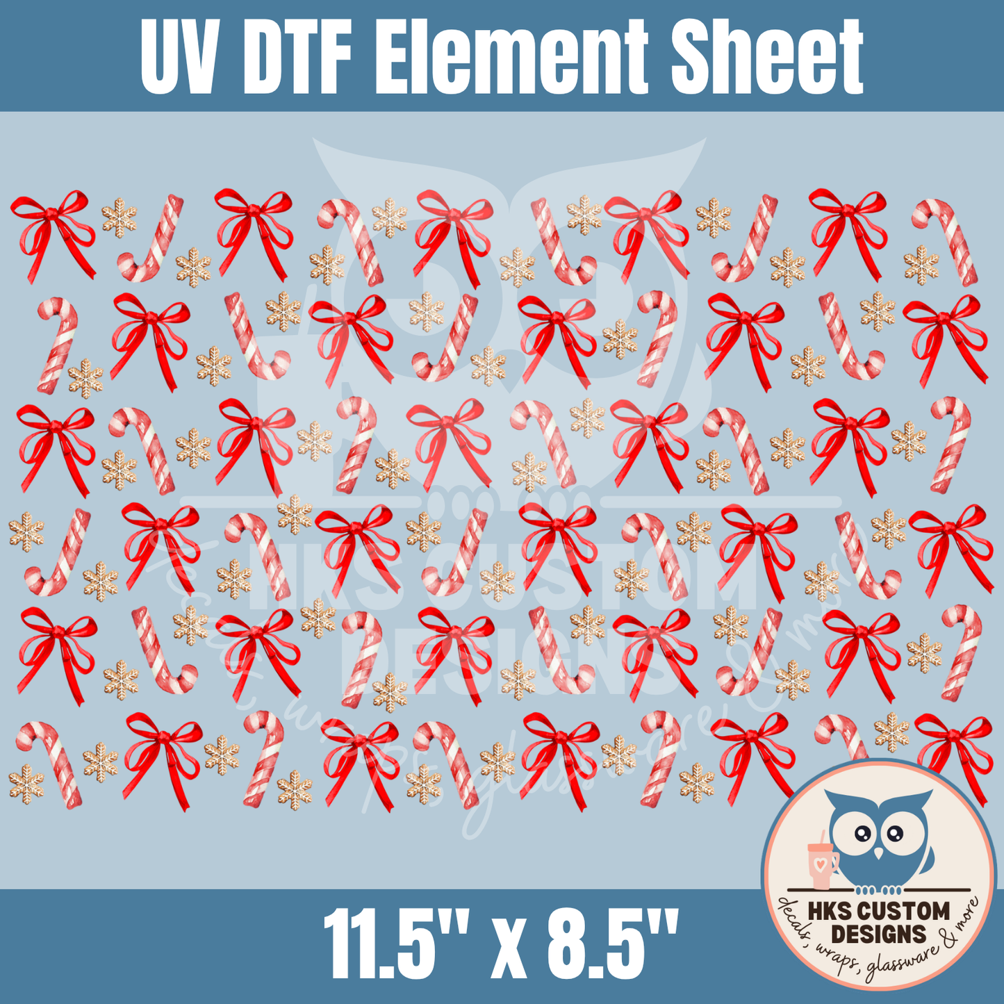 Candy Canes and Bows | Element Sheet