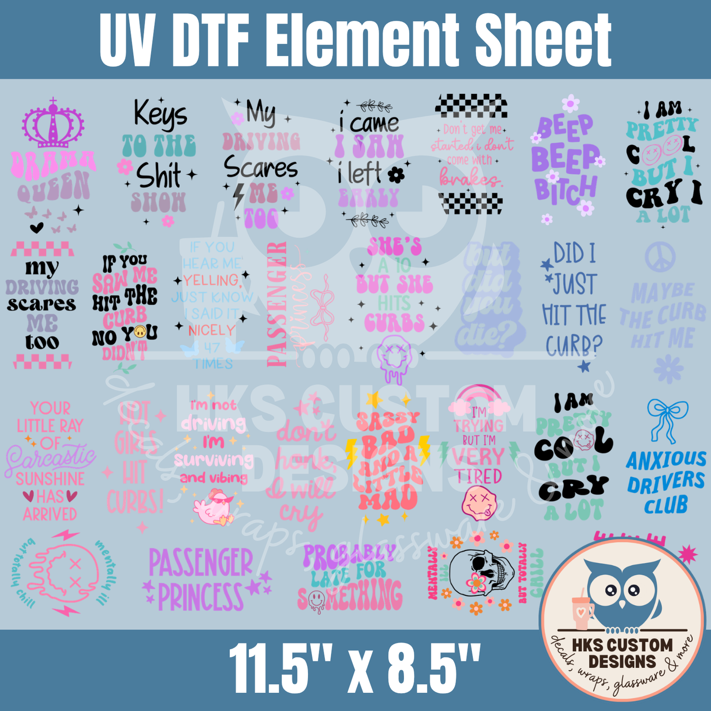 Sarcastic Hotel Keychains | Element Sheet